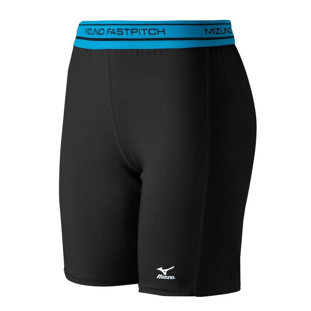 Womens Mizuno Low Rise Compression Sliding Softball Shorts Black Philippines (MAQNRY501)